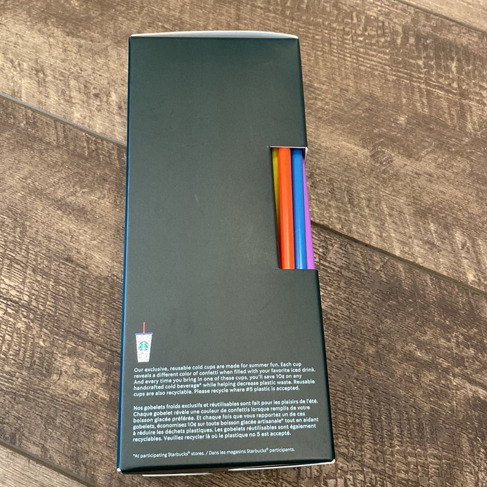 NIB STARBUCKS Confetti Color Changing Cold Cups BRING ON WARM WEATHER! - Picture 2 of 6